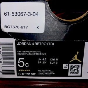 Jordan Retro 4 (toddler)